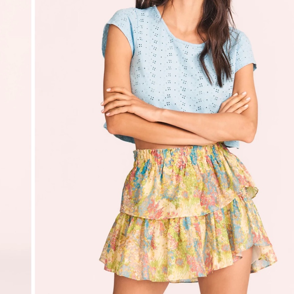 LoveShackFancy Ruffle Mini Skirt